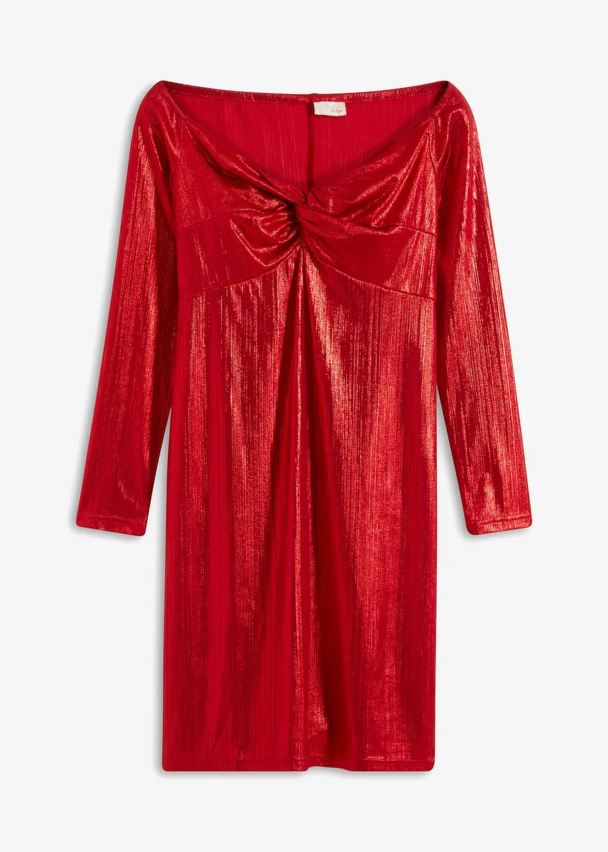 Figurbetontes Jerseykleid in rot von vorne - bonprix Figurbetontes Jerseykleid in rot von vorne - bonprix