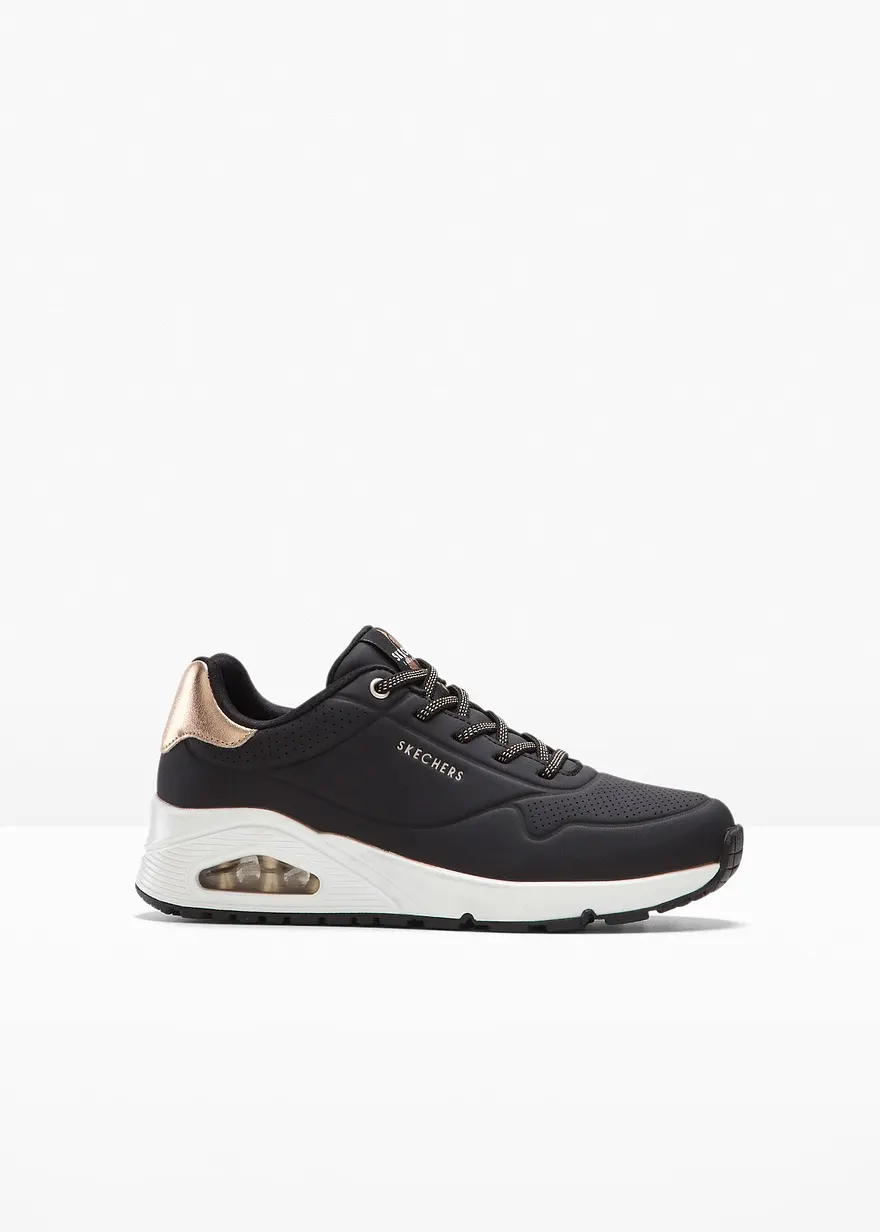 Skechers Sneaker mit Memory Foam in schwarz von vorne - Skechers Skechers Sneaker mit Memory Foam in schwarz von vorne - Skechers