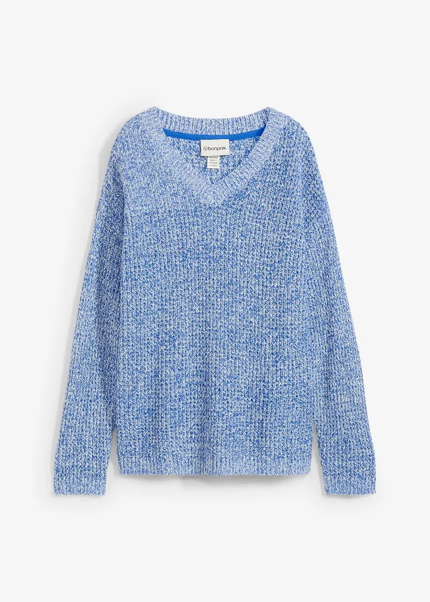 Oversize-Pullover in blau von vorne - bonprix Oversize-Pullover in blau von vorne - bonprix