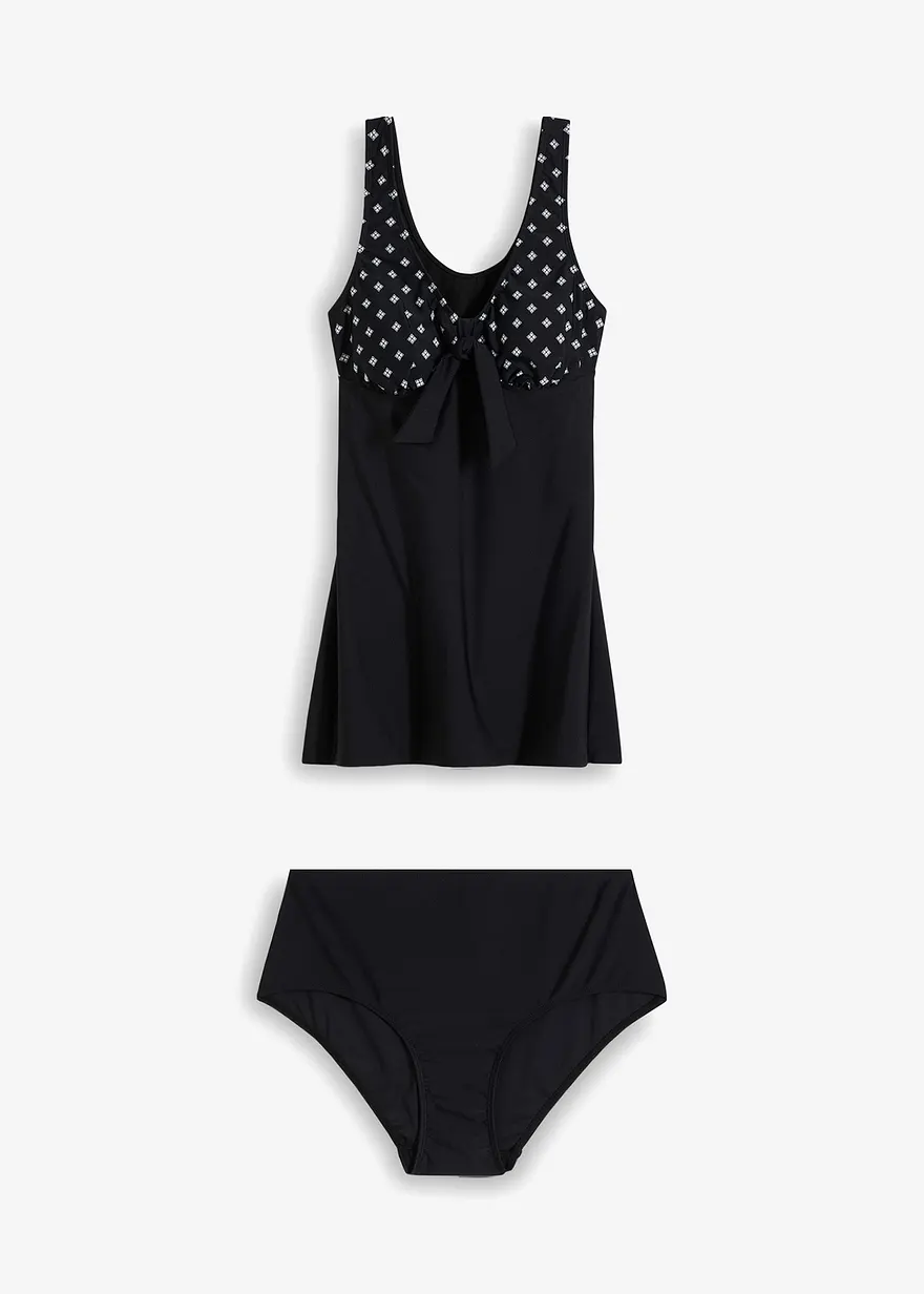 Longtankini (2-tlg.Set) in schwarz von vorne - bonprix Longtankini (2-tlg.Set) in schwarz von vorne - bonprix