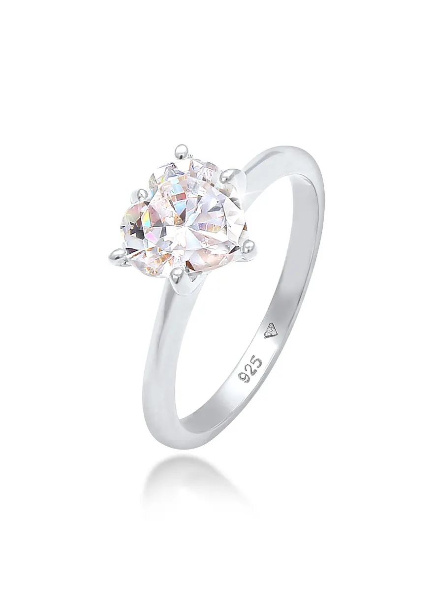 Elli Ring aus 925er Sterling Silber in silber von vorne - elli Elli Ring aus 925er Sterling Silber in silber von vorne - elli