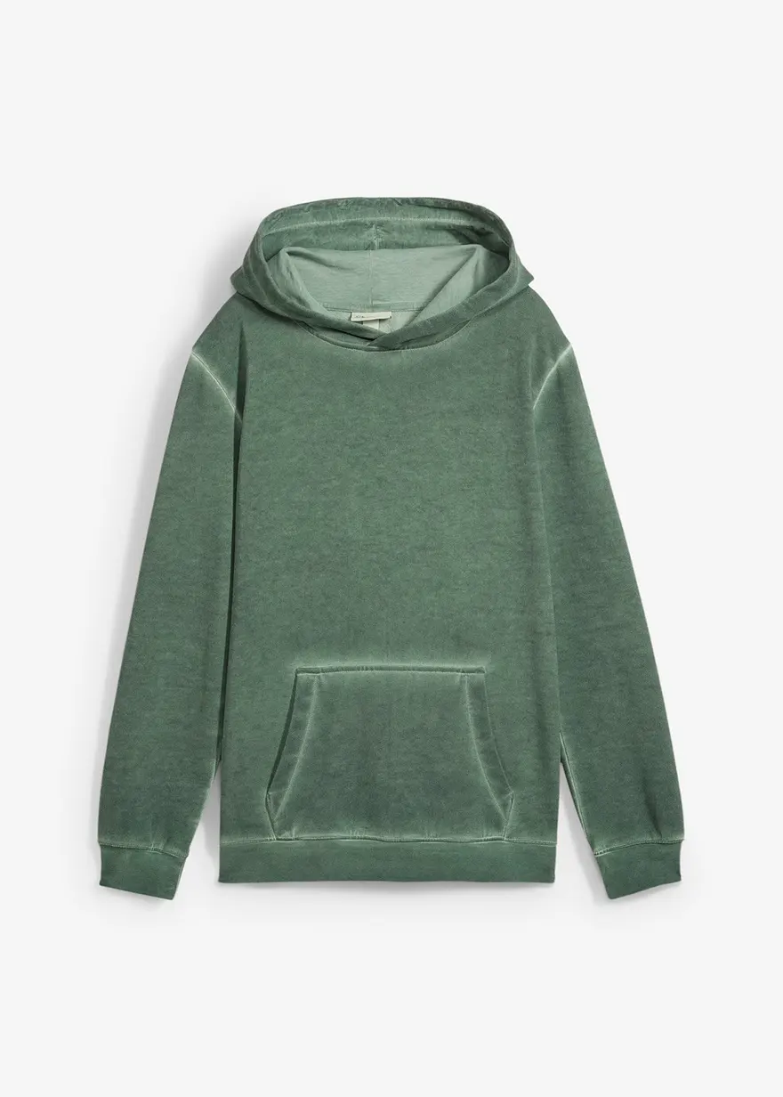 Hoodie aus weichem Baumwoll-Mix in grün von vorne - bonprix Hoodie aus weichem Baumwoll-Mix in grün von vorne - bonprix