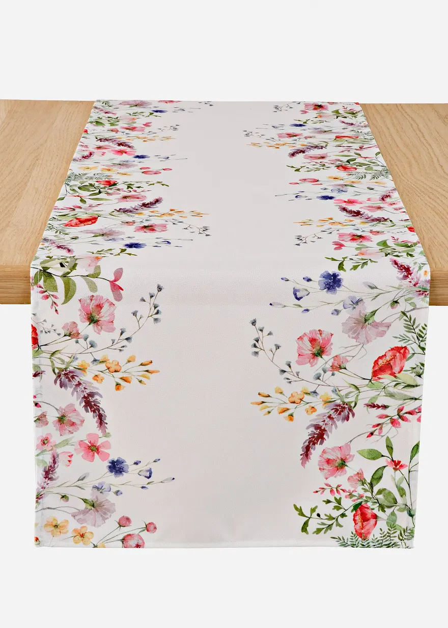 Tischläufer mit Blumen Druck in bunt von vorne - bonprix Tischläufer mit Blumen Druck in bunt von vorne - bonprix
