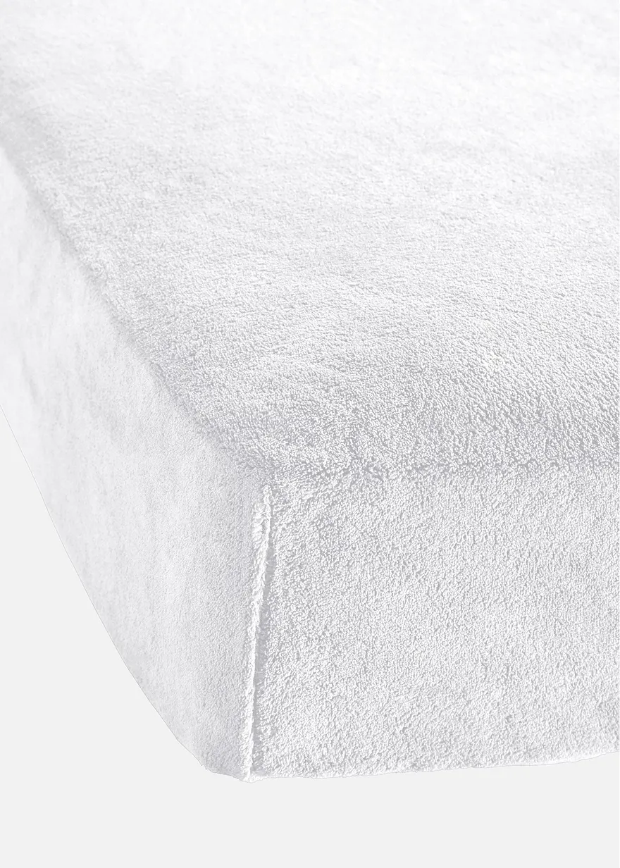 Cashmere Touch Spannbettlaken in weiß - bonprix Cashmere Touch Spannbettlaken in weiß - bonprix