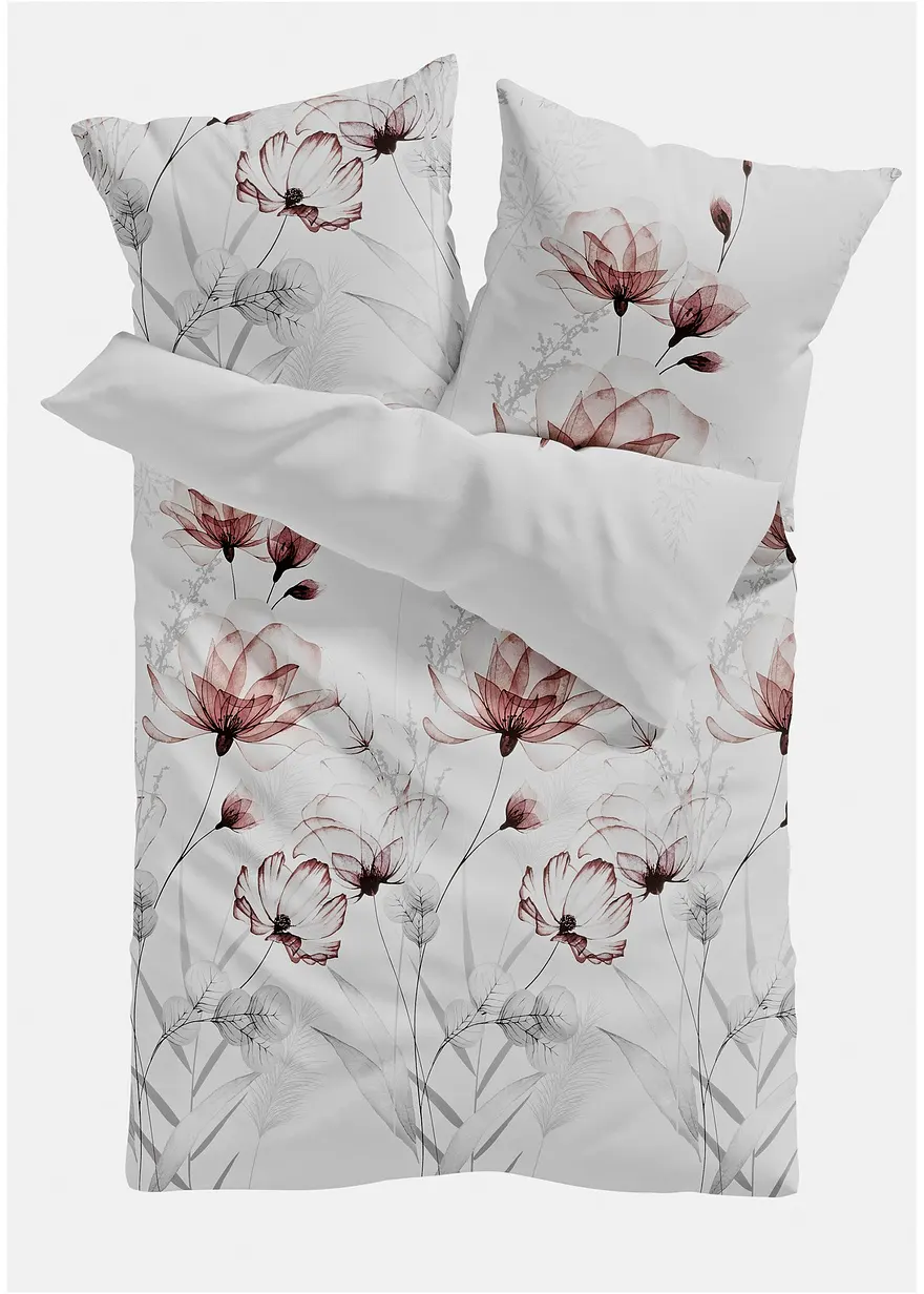 Bettwäsche mit Blumen in weiß von vorne - bonprix Bettwäsche mit Blumen in weiß von vorne - bonprix