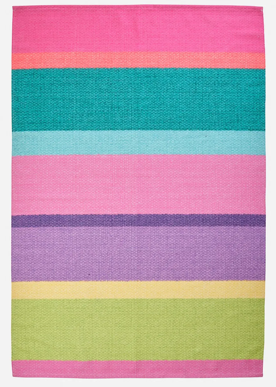 In-und Outdoor Teppich mit Streifenmotiv in bunt von vorne - bonprix In-und Outdoor Teppich mit Streifenmotiv in bunt von vorne - bonprix
