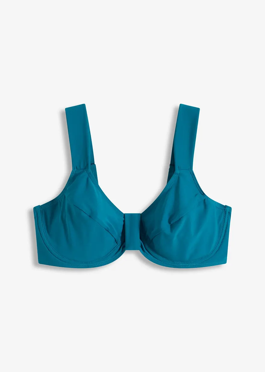 Minimizer-Bikinioberteil mit breiten Trägern in petrol von vorne - bonprix Minimizer-Bikinioberteil mit breiten Trägern in petrol von vorne - bonprix