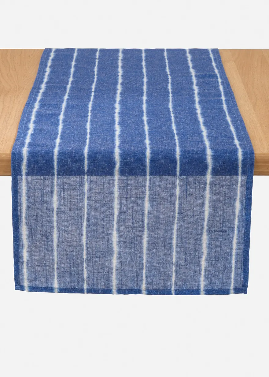 Tischläufer mit Streifen in blau von vorne - bonprix Tischläufer mit Streifen in blau von vorne - bonprix