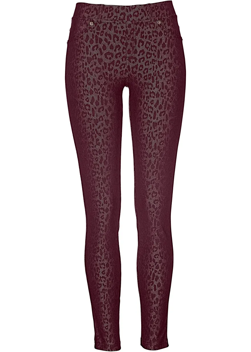 Jeggings mit Leo-Druck in braun von vorne - bonprix Jeggings mit Leo-Druck in braun von vorne - bonprix