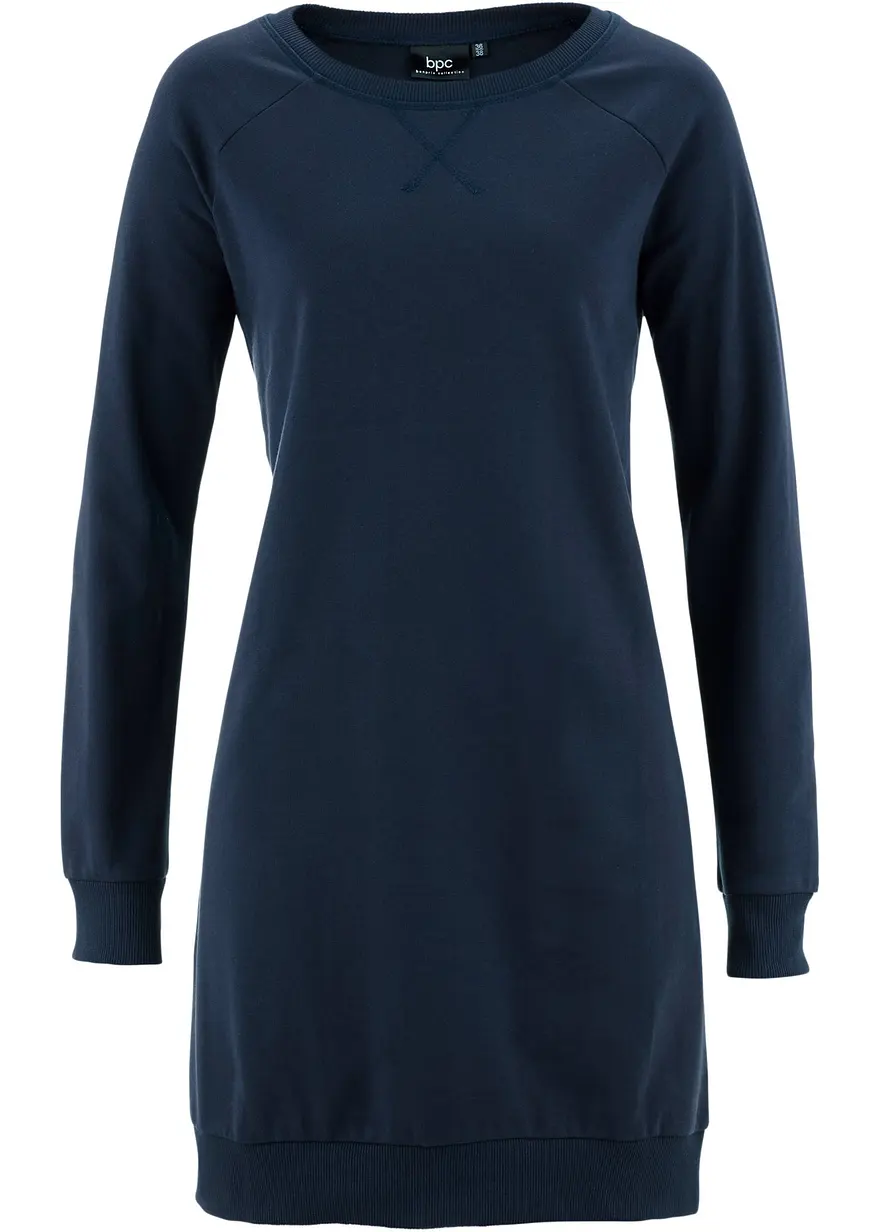 Sweatkleid in blau von vorne - bonprix Sweatkleid in blau von vorne - bonprix