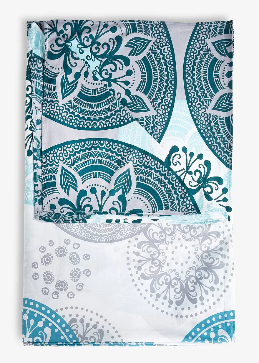 Tagesdecke mit Ornamenten in petrol von vorne - bonprix Tagesdecke mit Ornamenten in petrol von vorne - bonprix