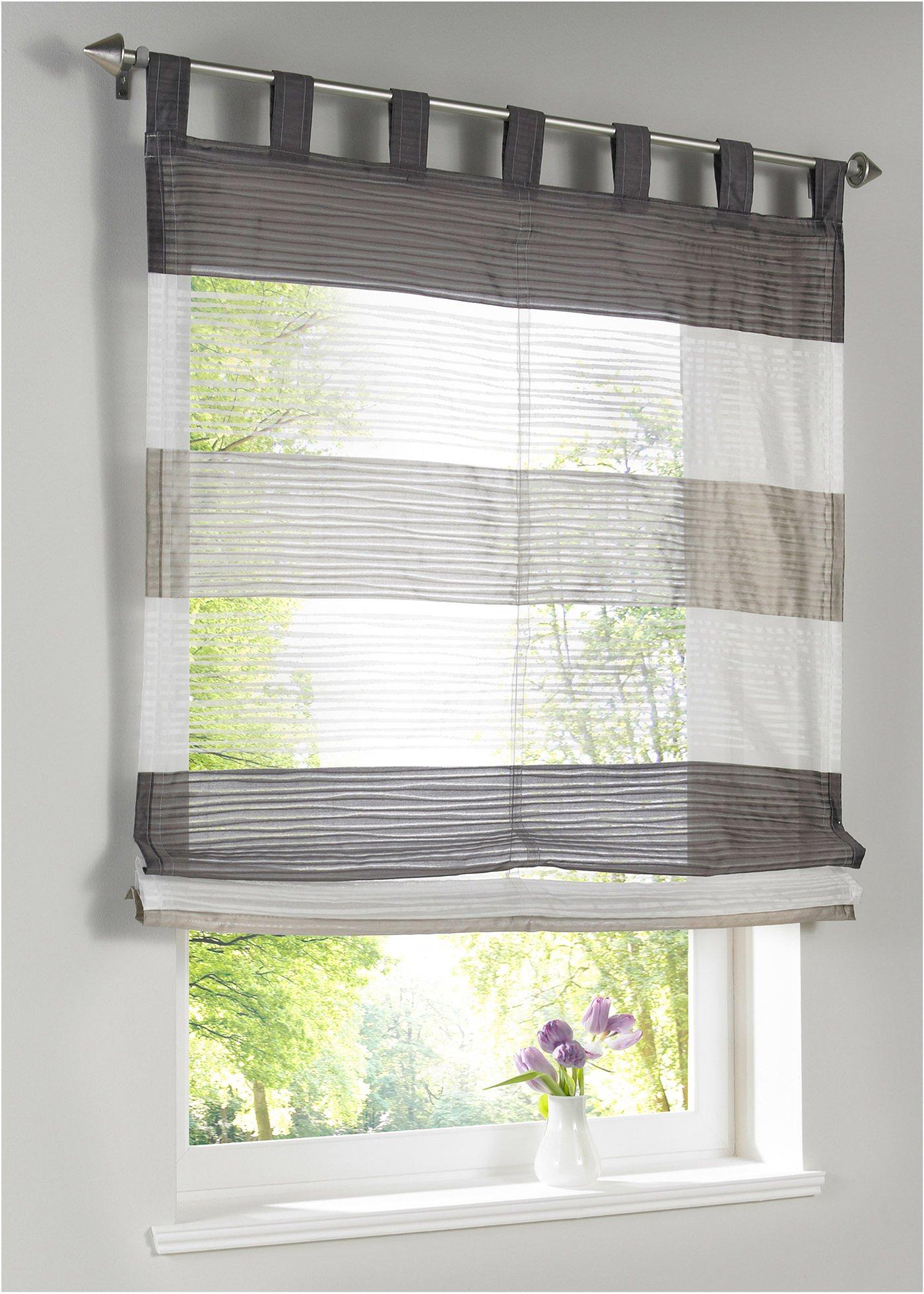 Voile Raffrollo Mit Stickerei – Landhausstil Für Wohnzimmer & Küche