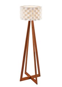 Stehlampe "Flocht", Home Collection, weiß/braun