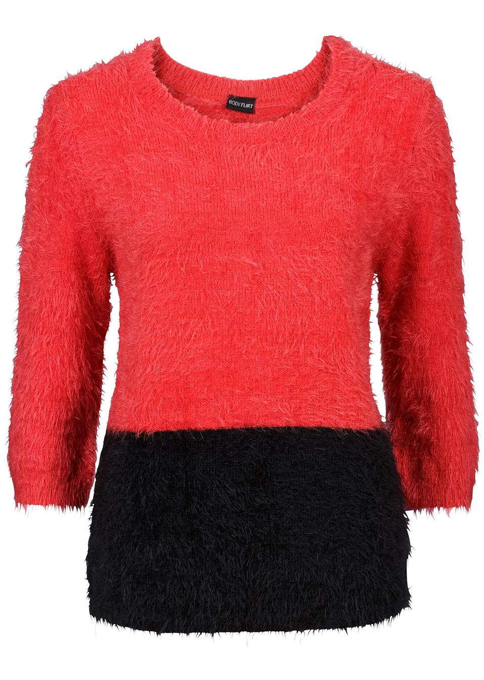 pullover rot schwarz
