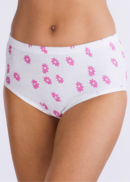 Lingerie Ondergoed: Hipsters (set Van 4)wit + Wit Bedrukt Maten:36/38 1 40/42 1 44/46 1 48/50 1 52/54 1 Ondermode Slips