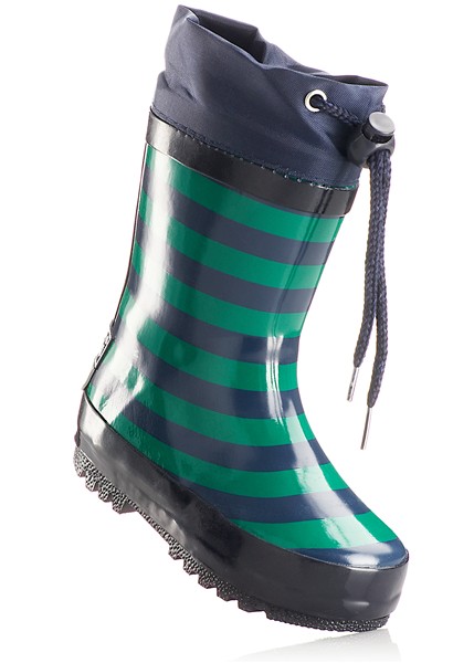 Les bottes en caoutchouc marine/vert