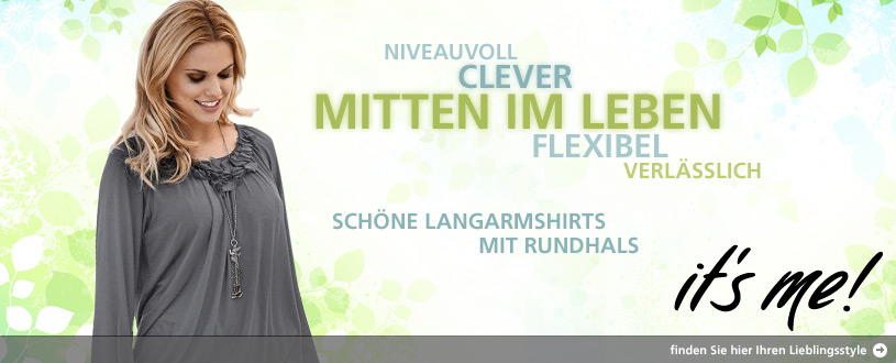 Flexibel Verlässlich Langarmshirts mit Rundhals
