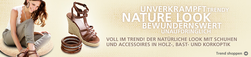 nature  Bast  Holz  Kork  Schuhe  Accessoires