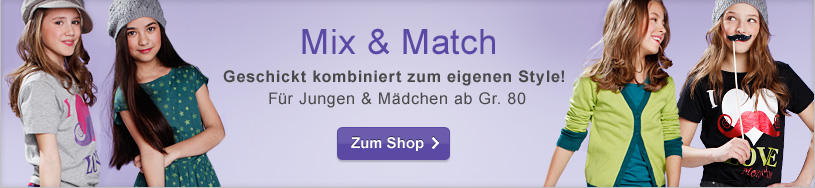 Kombinationsstarke Basics für Kinder ab Größe 80.
