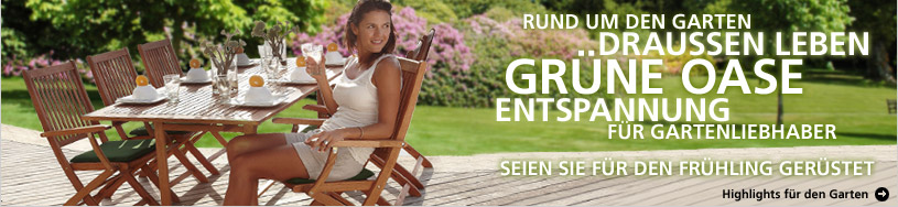 Rund um den Garten, Grüne Oase, Gartenmöbel