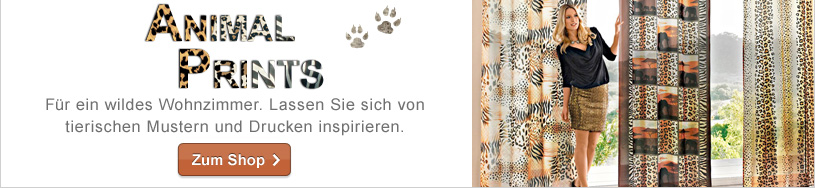 Für ein wildes Wohnzimmer. Lassen Sie sich von tierischen Mustern und Drucken inspirieren.