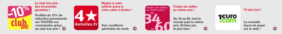 Toutes les tailles au meme prix