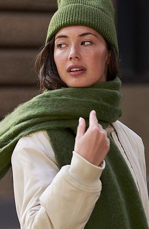 Damen - Schal - dunkelkhaki