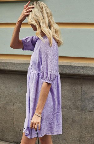 Damen - Webkleid mit Rückenausschnitt - hellviolett