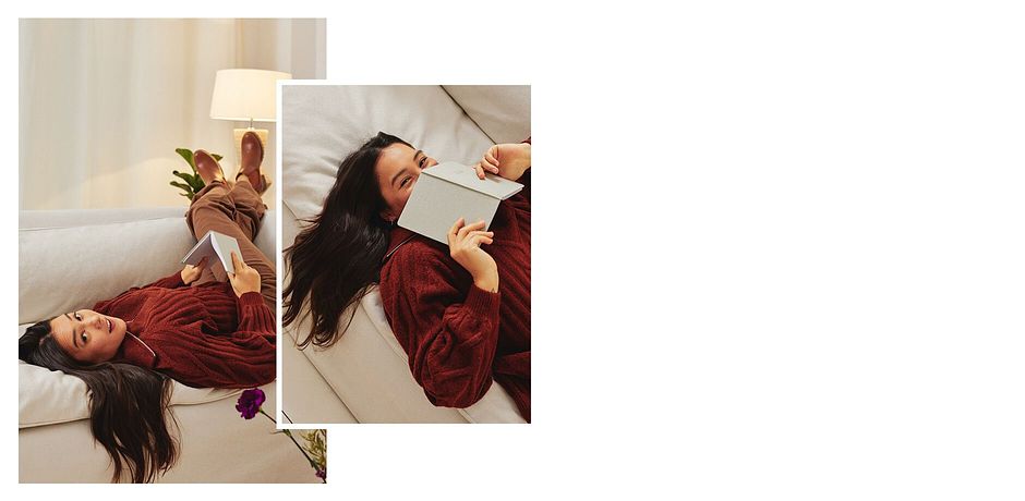 Damen - Troyer Pullover aus Chenille  mit Zopfmuster - mahagonibraun