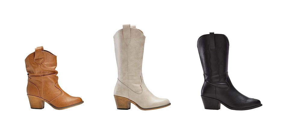 Damen - Cowboy Stiefelette - camel