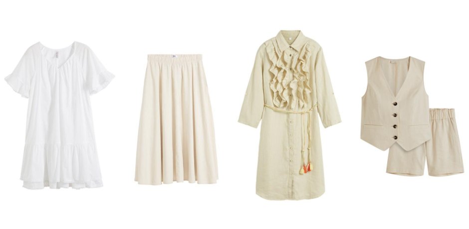 Damen - Kleid mit Rüschen - weiß