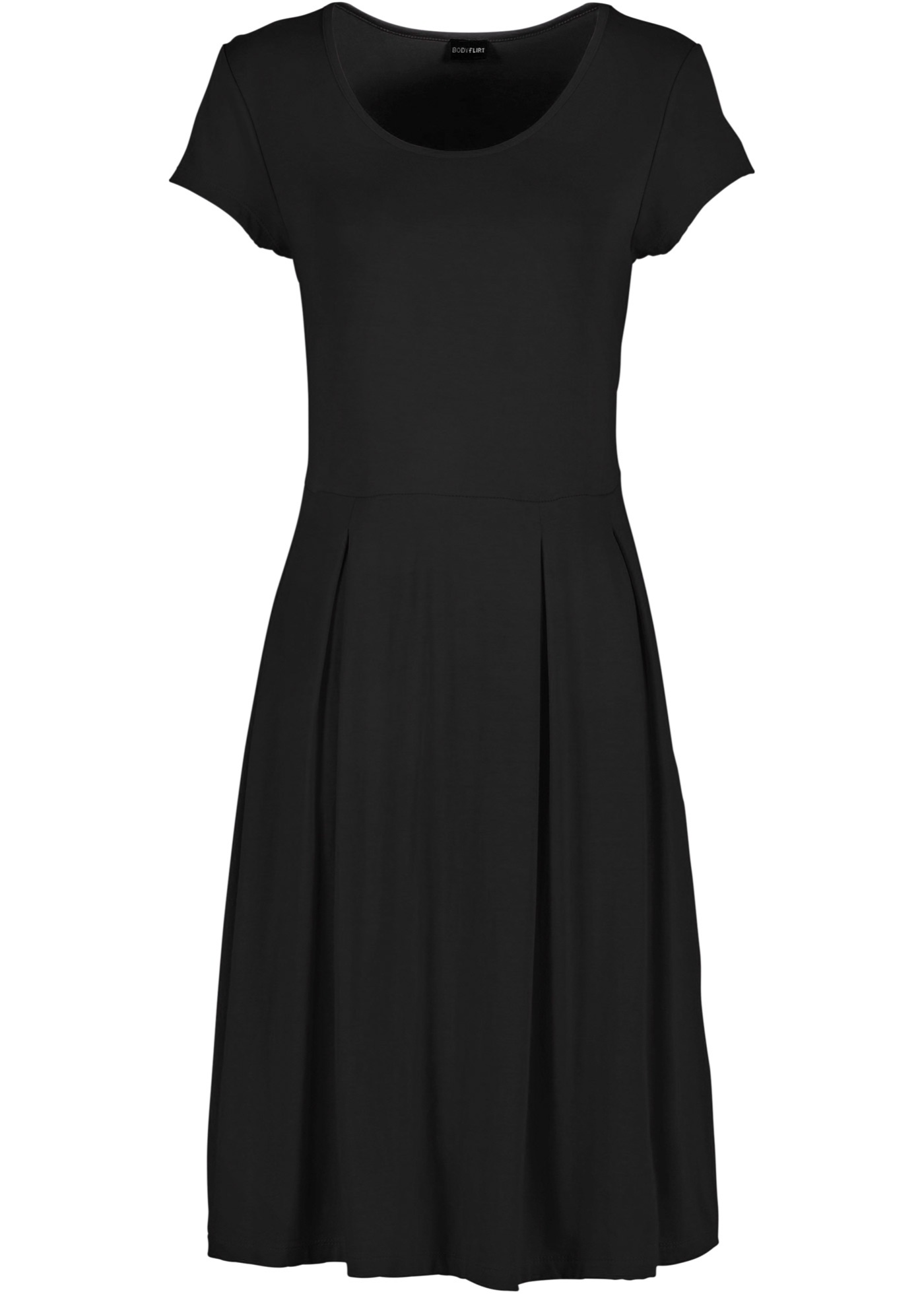 Черное платье из вискозы