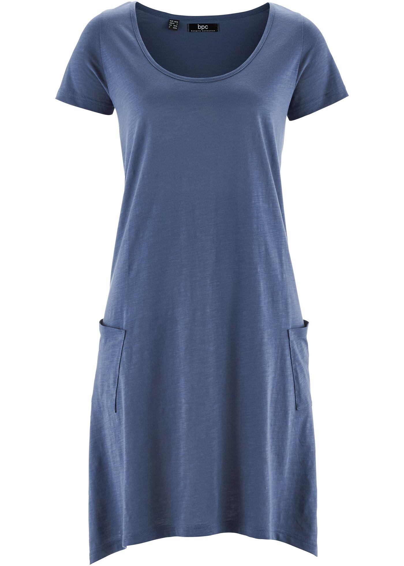 Baumwoll Flammgarn-Shirtkleid mit Kurzarm Baumwoll Flammgarn-Shirtkleid mit Kurzarm
