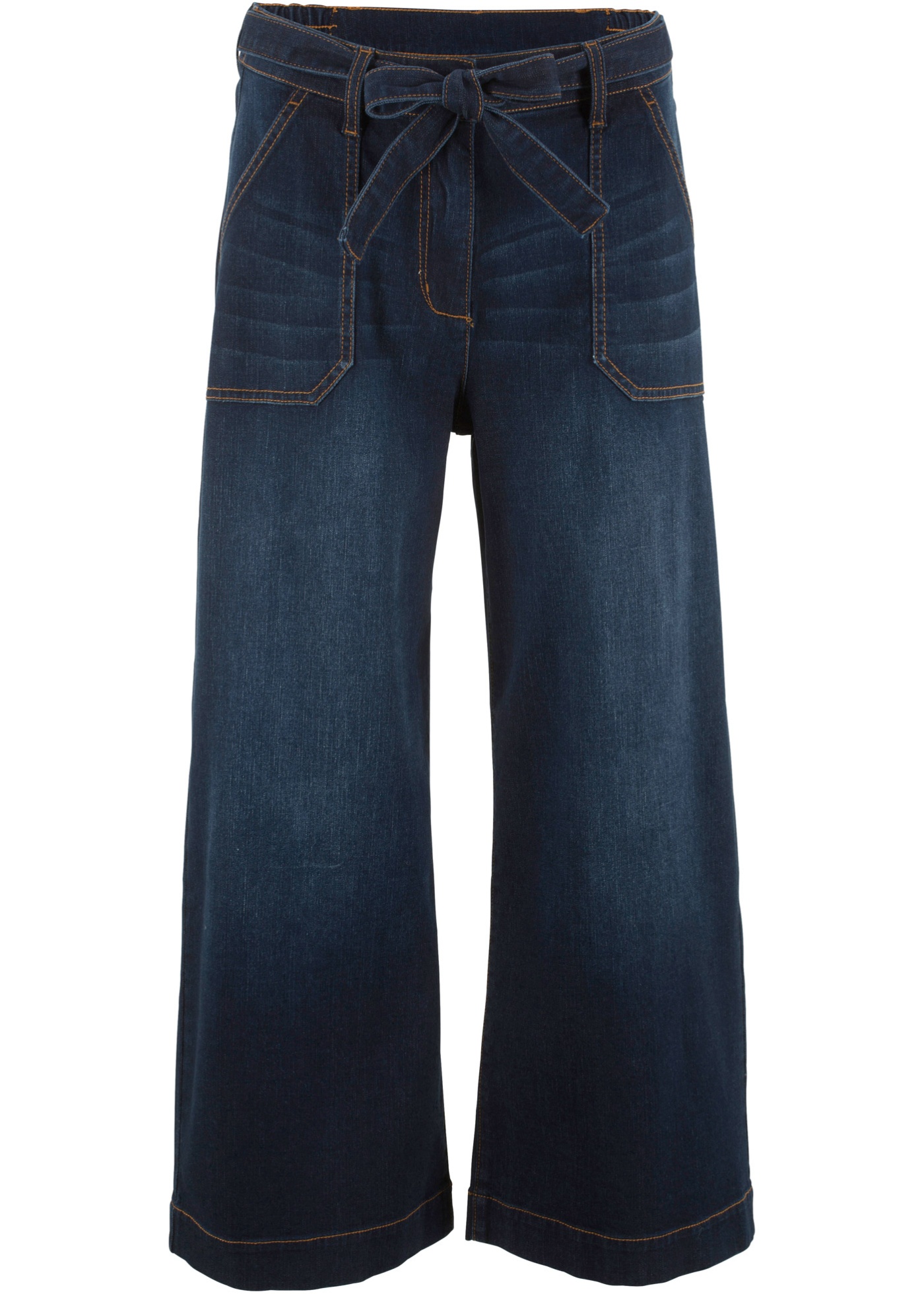 7/8-High Waist Ultra-Soft-Jeans mit Bequembund, Loose-Fit