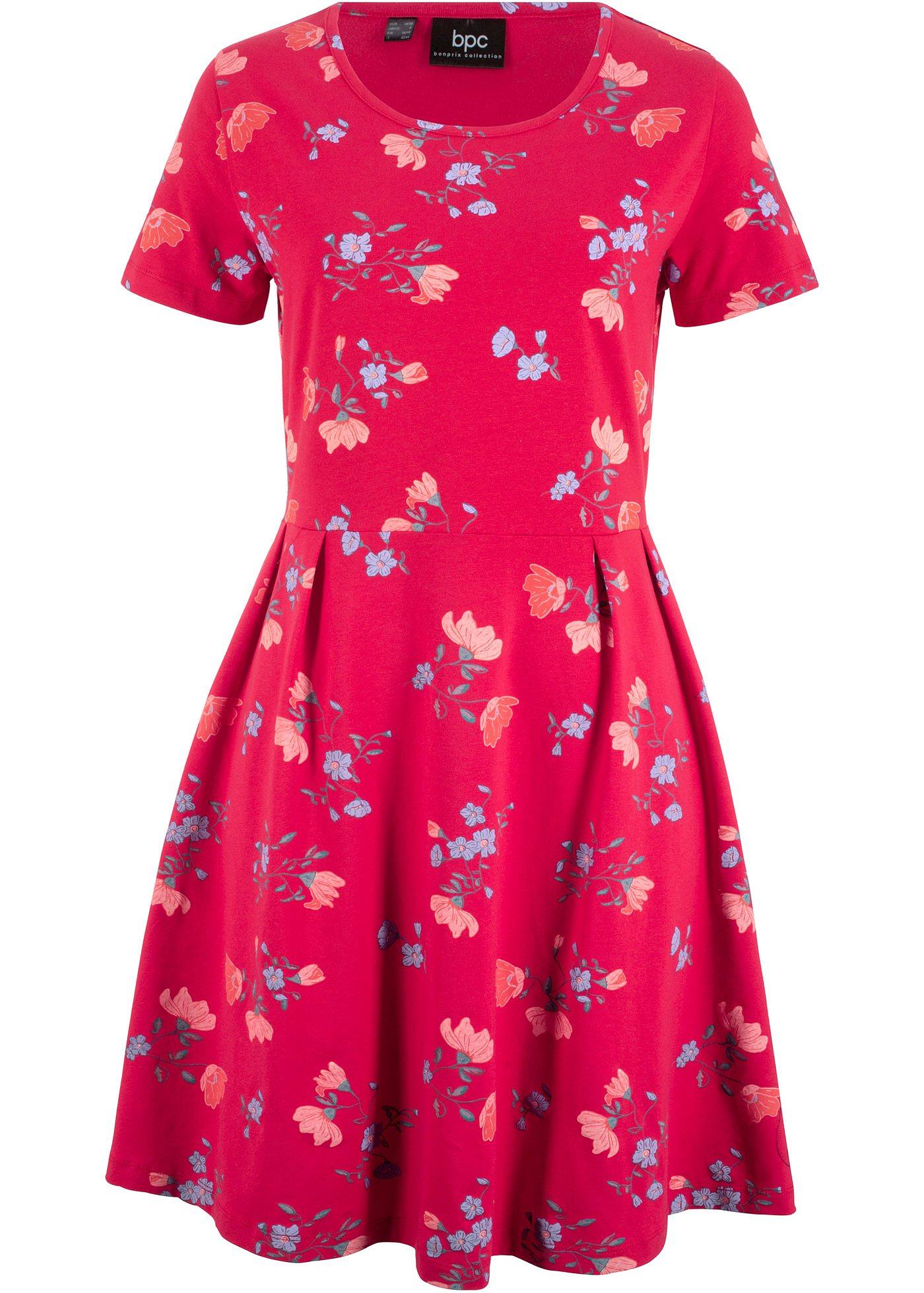 Kurzarm-Shirtkleid mit Blumendruck Kurzarm-Shirtkleid mit Blumendruck