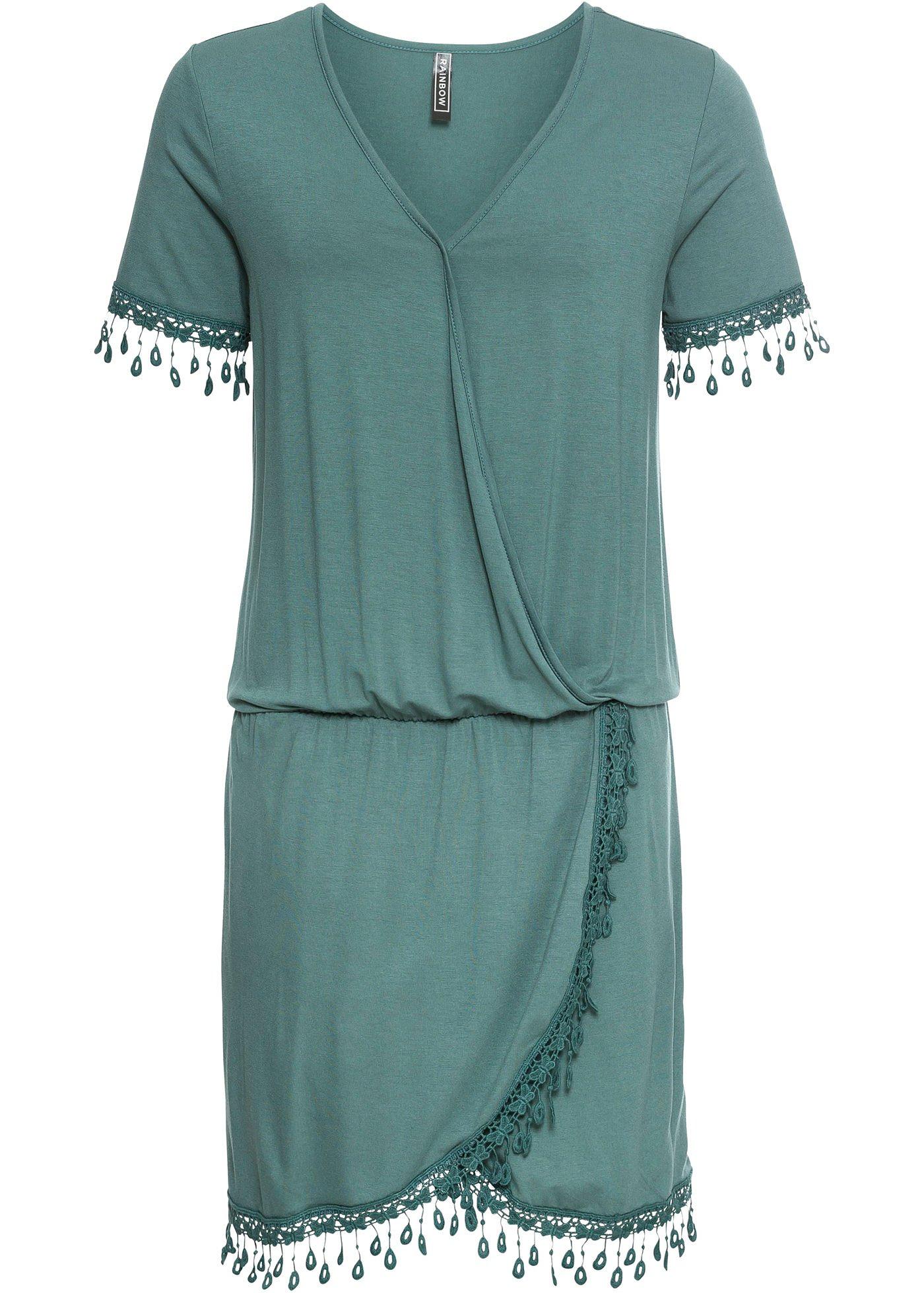 Shirtkleid mit Spitzeneinsatz Shirtkleid mit Spitzeneinsatz