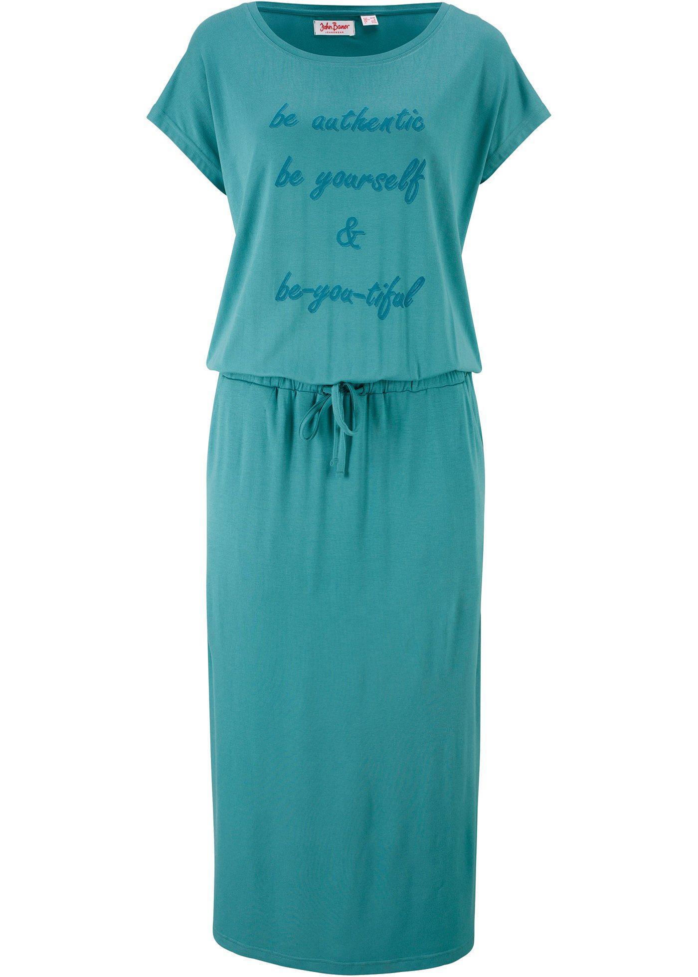 Jerseykleid mit Druck, Kurzarm Jerseykleid mit Druck, Kurzarm