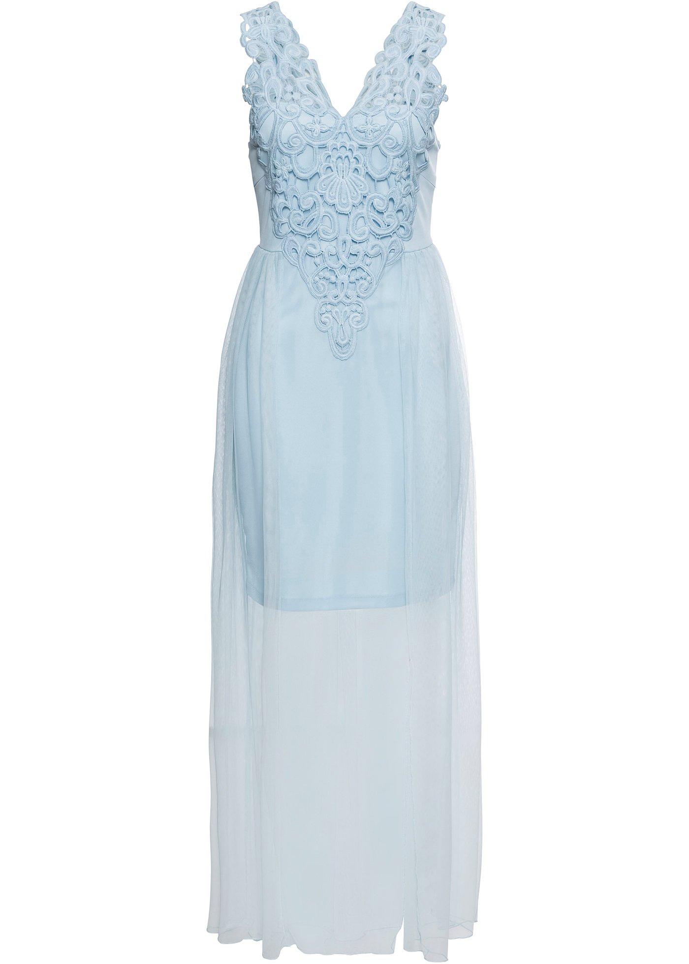 Abendkleid mit langem Mesh Abendkleid mit langem Mesh