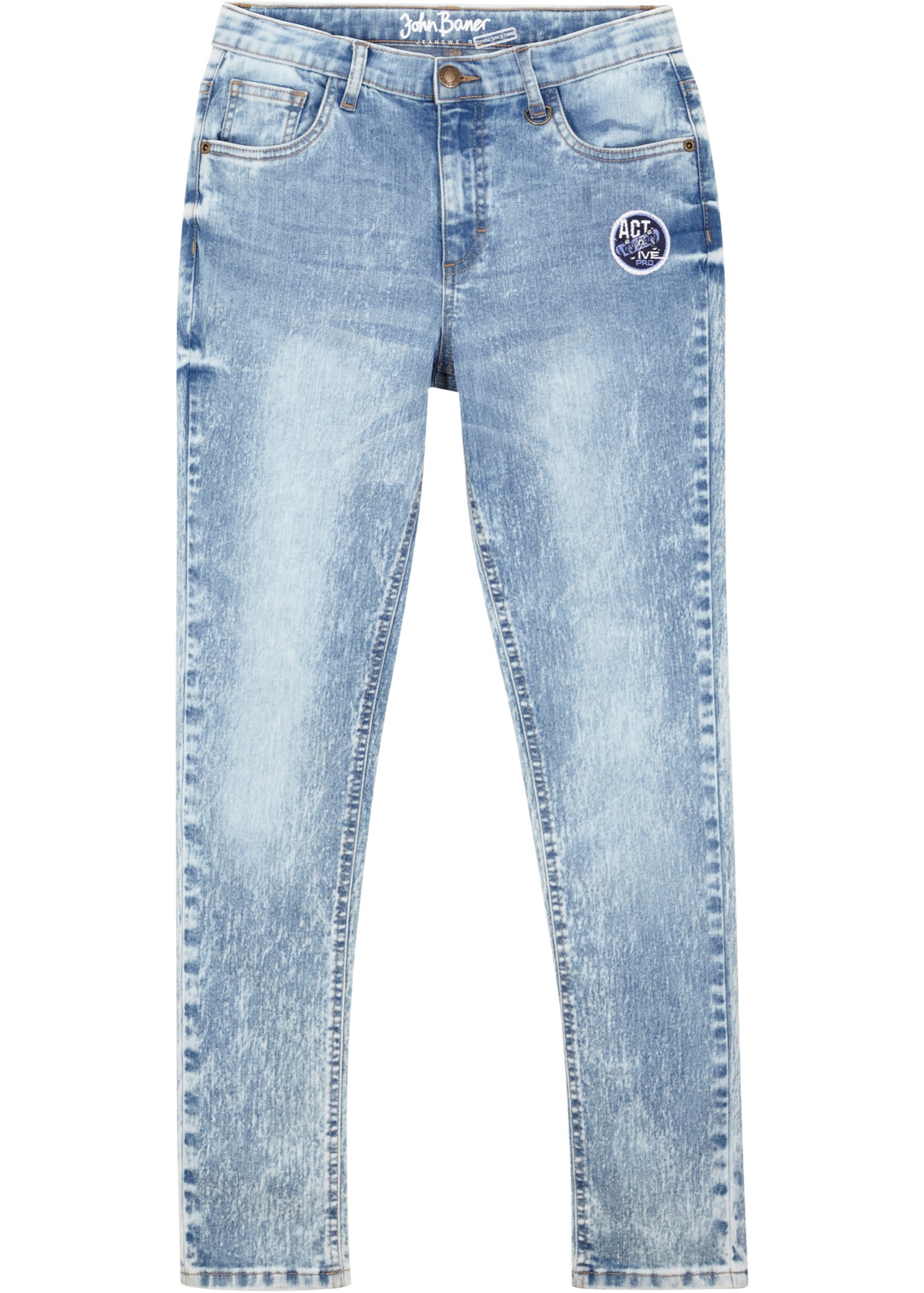 Jungen Jeans mit cloudy Waschung, Skinny Fit