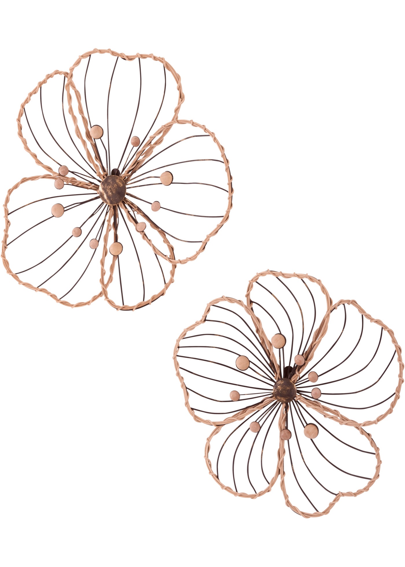 Wanddeko im Blumen-Design (2-tlg.Set)