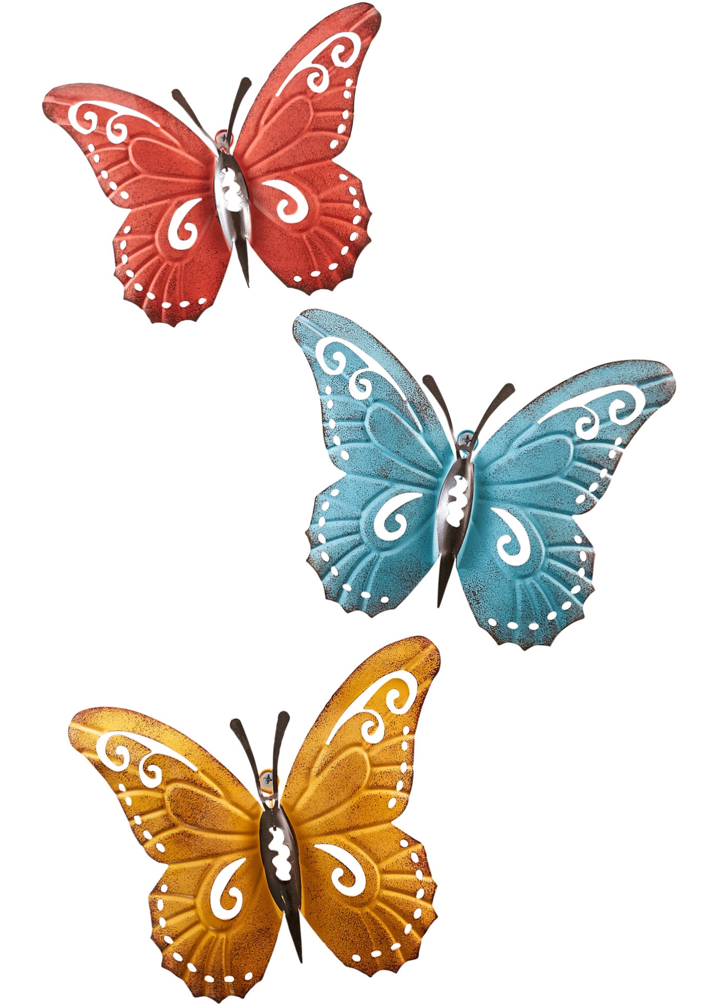 Wanddeko im Schmetterling-Design (3er Pack)