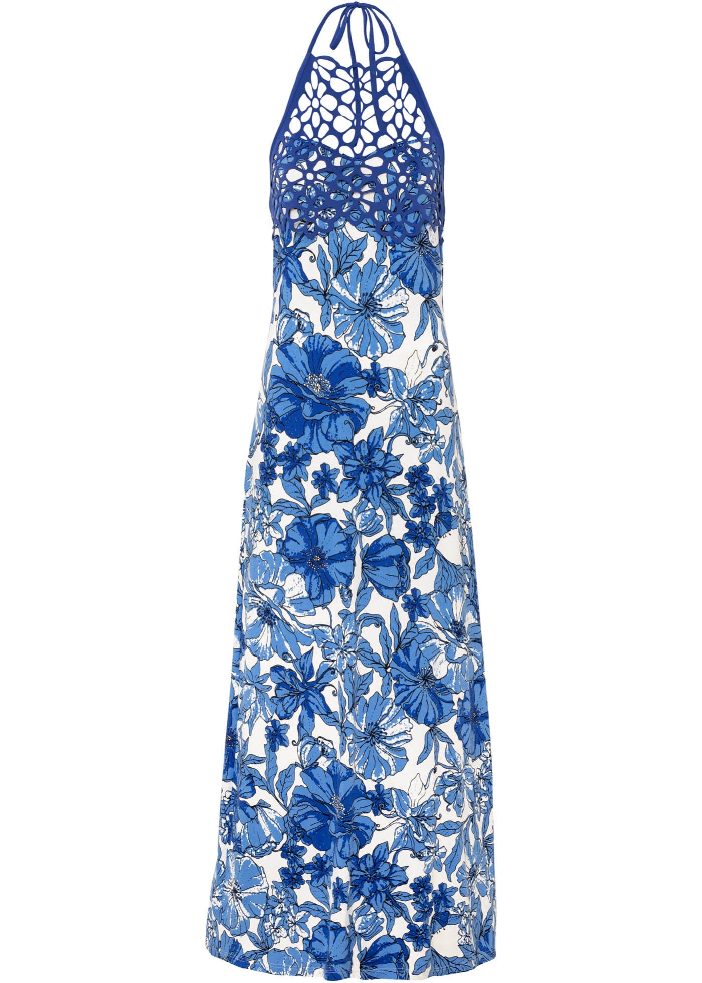 Neckholder-Kleid mit Blumenprint