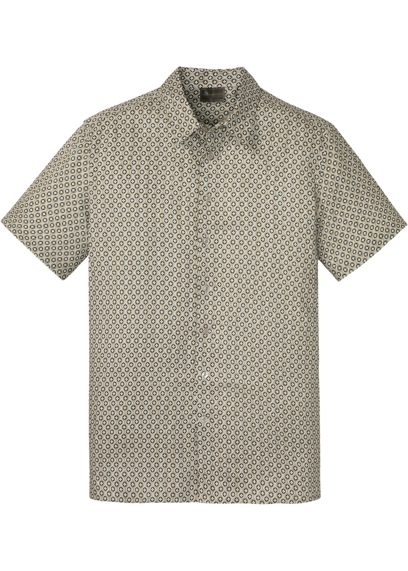Leinen - Kurzarmhemd mit Minimaldruck