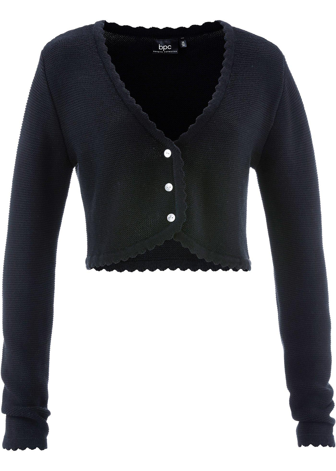 Generisch Strickjacke Damen Kurz - Trachtenjacke Mit V-Ausschnitt Sommer