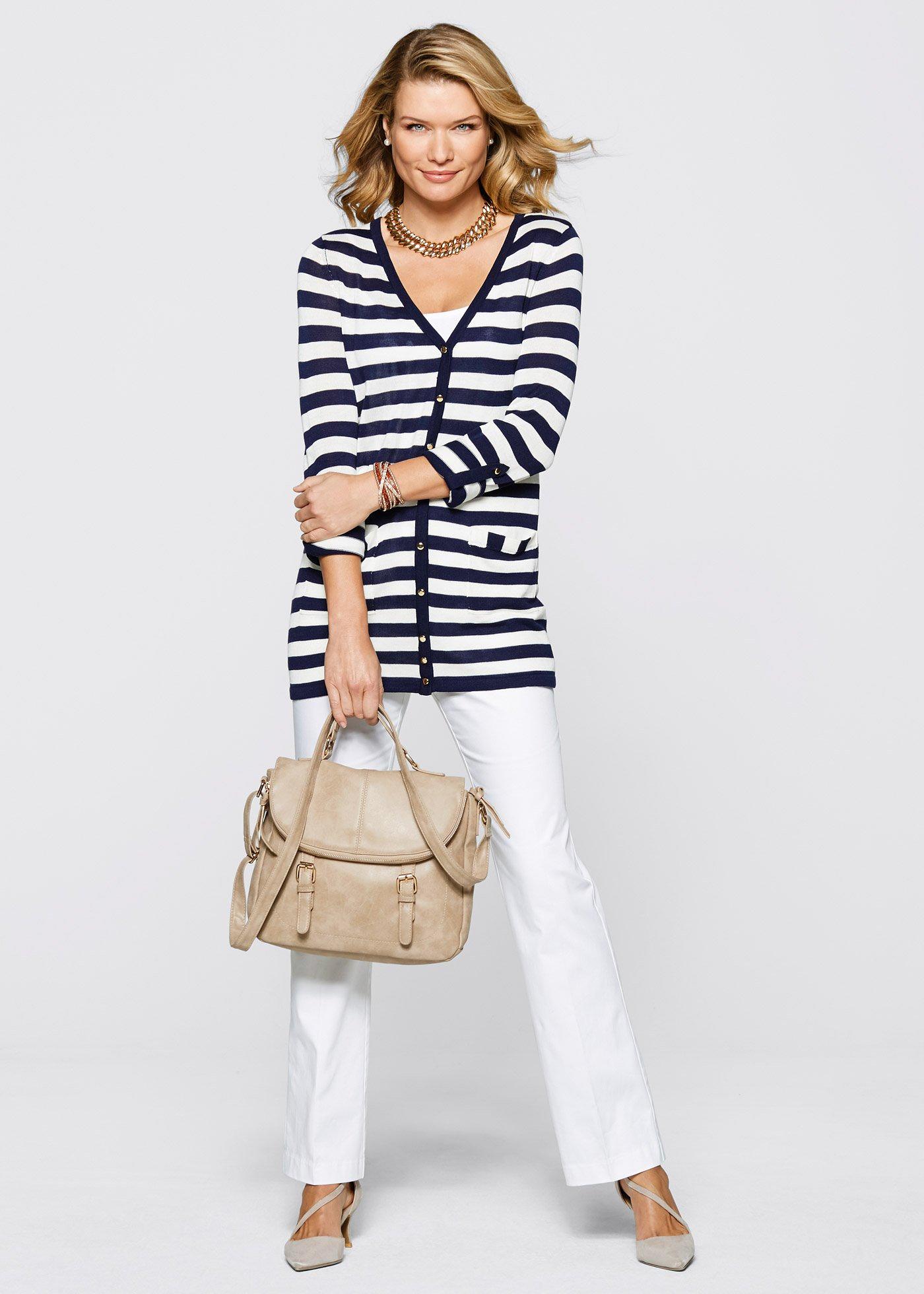 Кардиган, bpc selection, темно-синий/белый