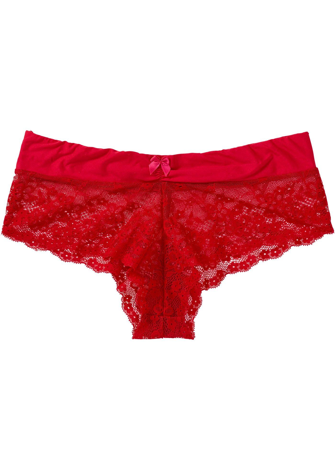 Figi panty z subtelnej koronki - Bonprix