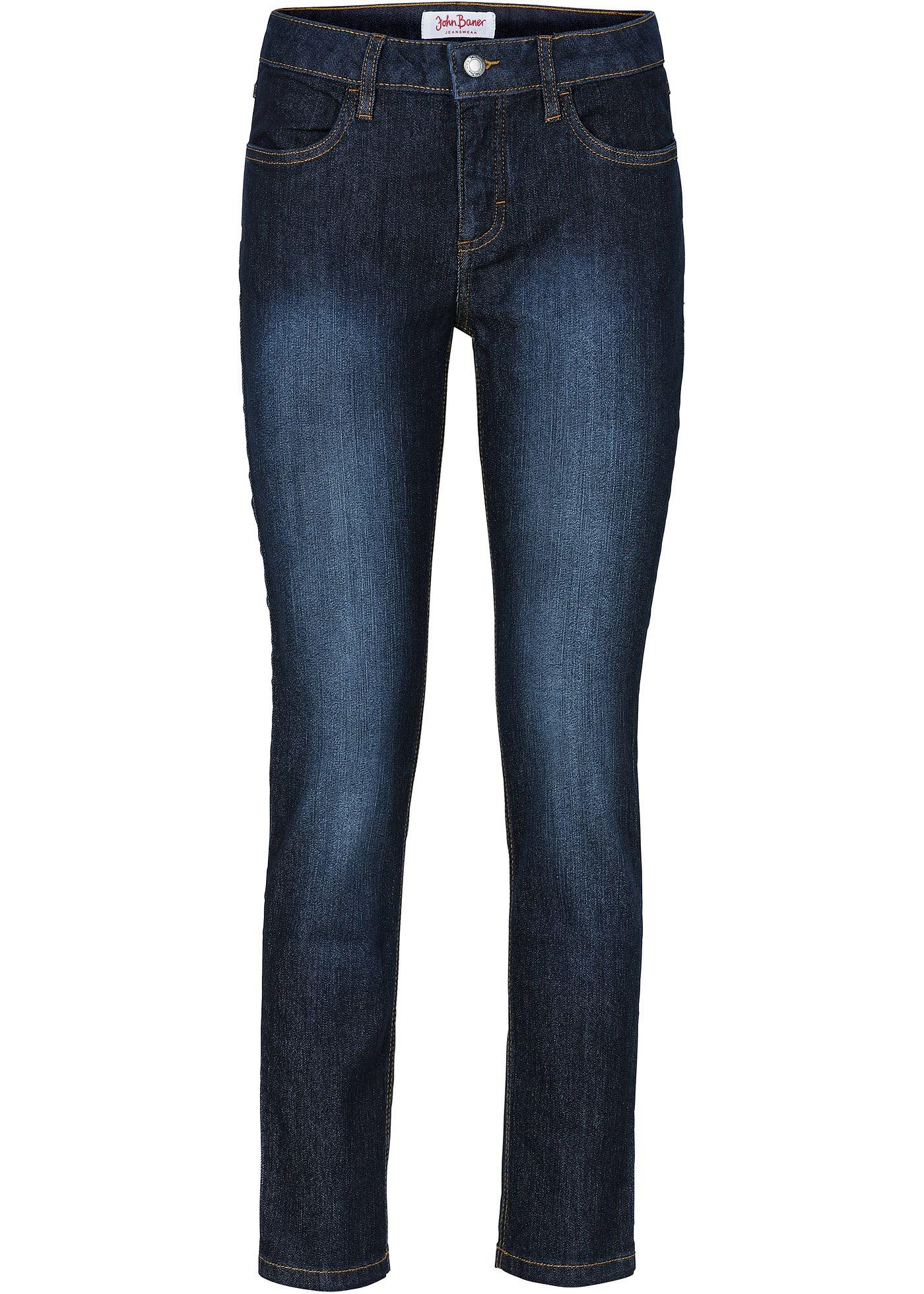 Slim Fit Jeans Mid Waist, cropped günstig online kaufen