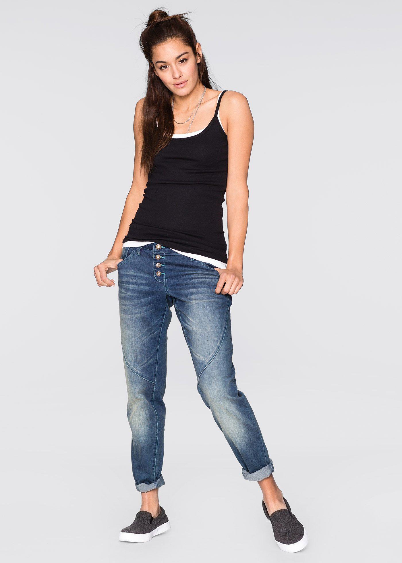 Bawełniany top na cienkich ramiączkach (2 szt.) - Bonprix