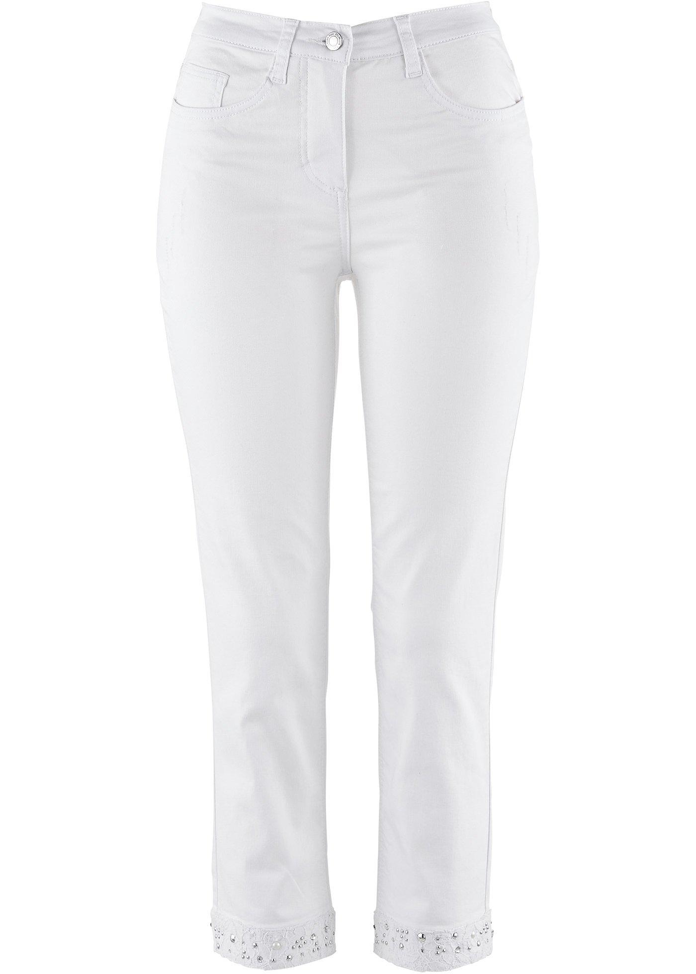Stretch-7/8-Jeans mit Stickerei Stretch-7/8-Jeans mit Stickerei