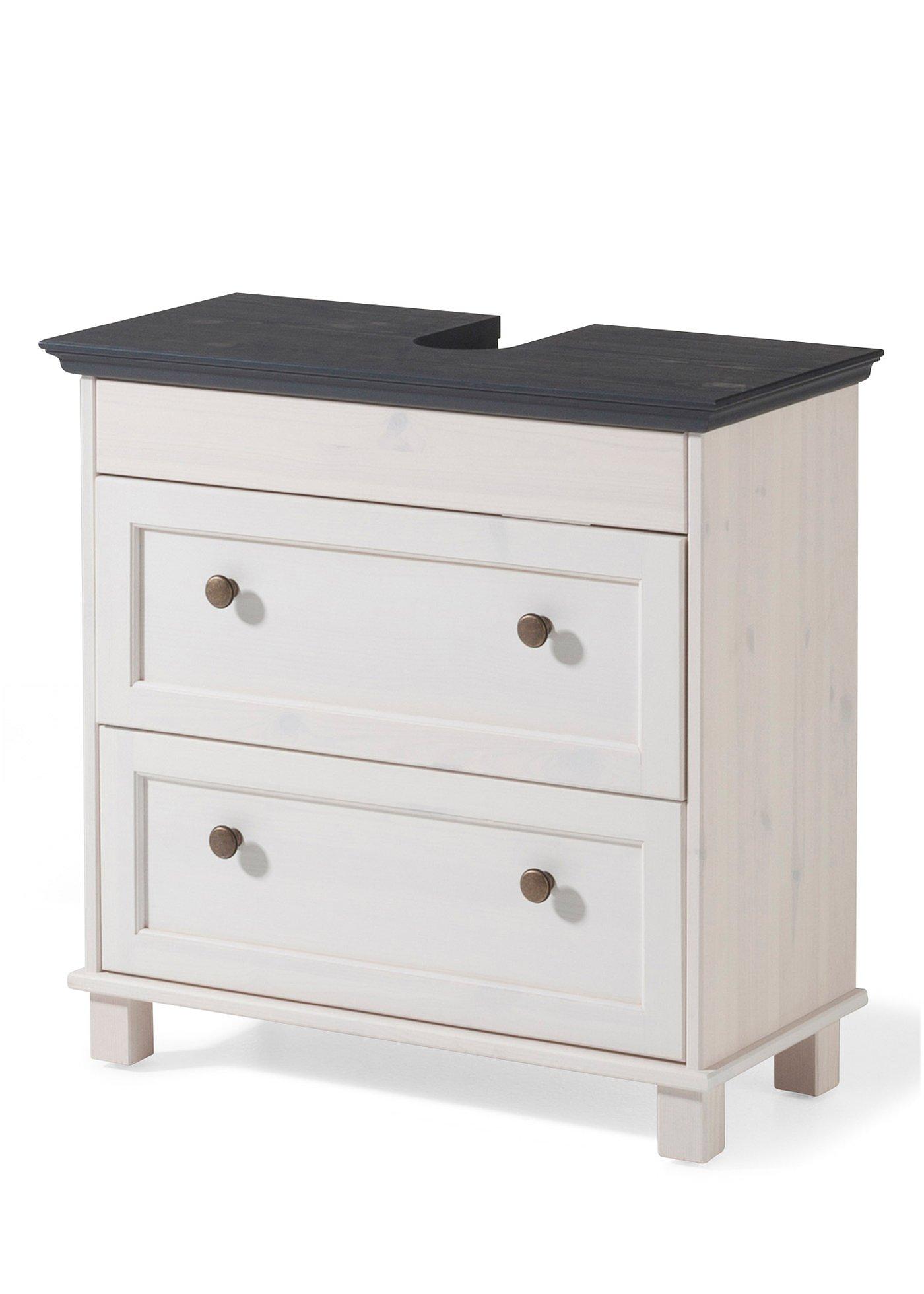 Bringt Stil ins Bad: der Waschbeckenunterschrank - weiß/anthrazit